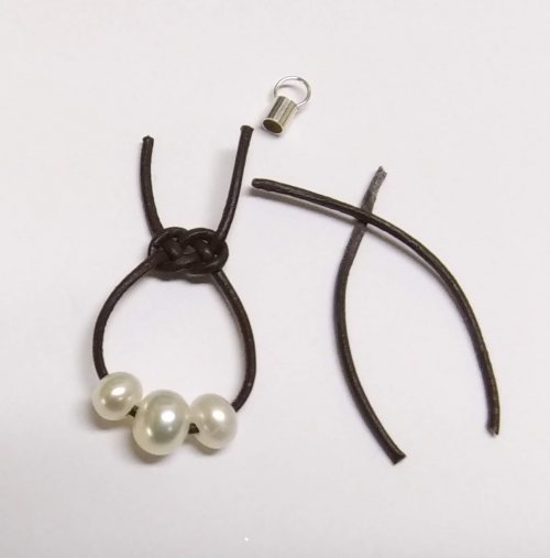 Judy Larson's Cord and Bead Earrings - , Contemporary Wire Jewelry, Beads, cord and bead earrings